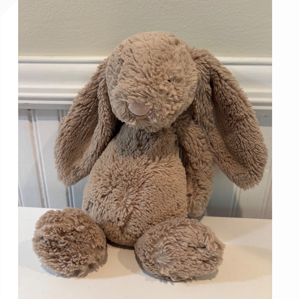 Jellycat Bashful Bunny Plush Stuffed Animal Beige Tan Floppy Ears Rabbit